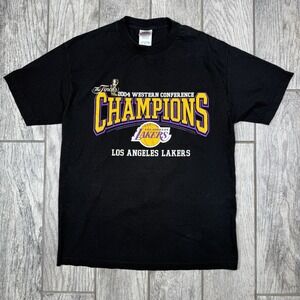 Vintage‎ 2004 NBA Lakers Western Conference Champions T-Shirt Size L CLEAN Kobe